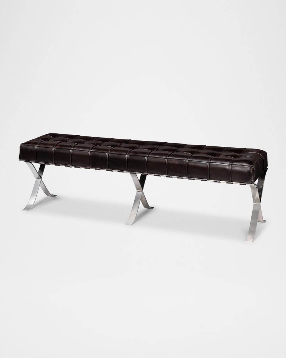 Catalunya Leather Bench, 60"